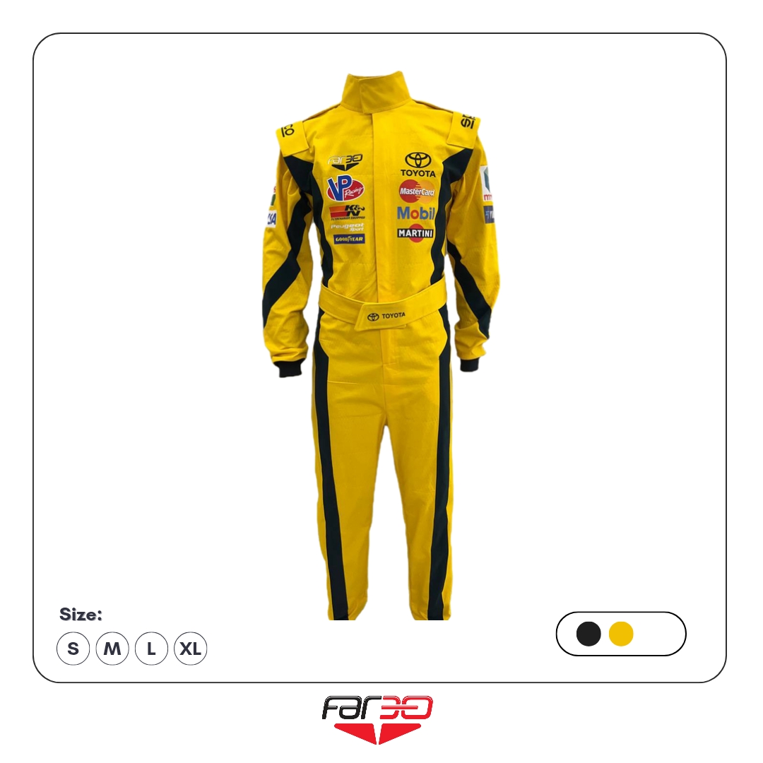 لباس اتومبیل‌رانی زرد