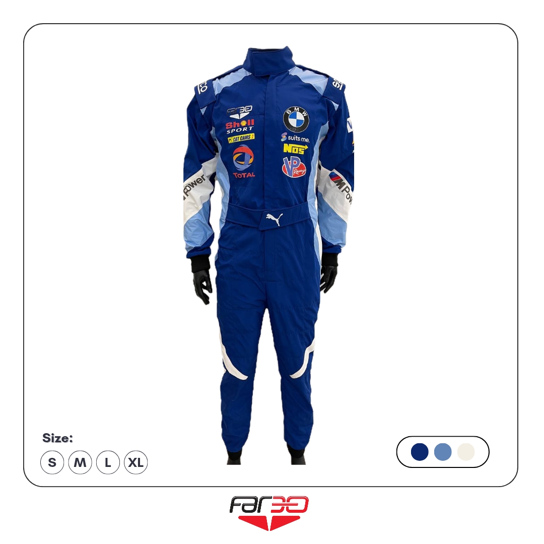 لباس اتومبیل‌رانی آبی