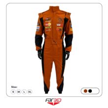 لباس اتومبیل‌رانی نارنجی تیره