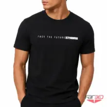 تی‌شرت آستین کوتاه یقه گرد مردانه کراس مدل نخ پنبه سوپر کامپکت گلدوزی - تصویر 3