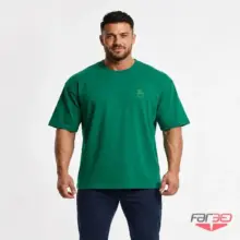 تی‌شرت اورسایز آستین کوتاه یقه گرد مردانه کراس مدل نخ پنبه سوپر - تصویر 2